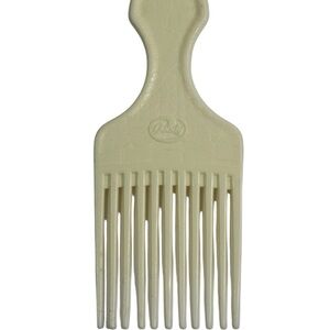 Vintage Goody USA Ivory Hair Pick Plastic Crocodile Textured Handle Lift 6.5”